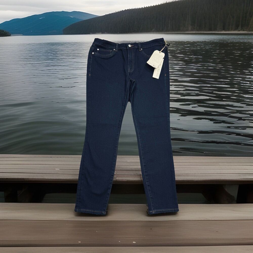 Henry & Belle Lila Super Skinny Ankle Jeans 32 (32x28) Blue Stretch Womens NWT